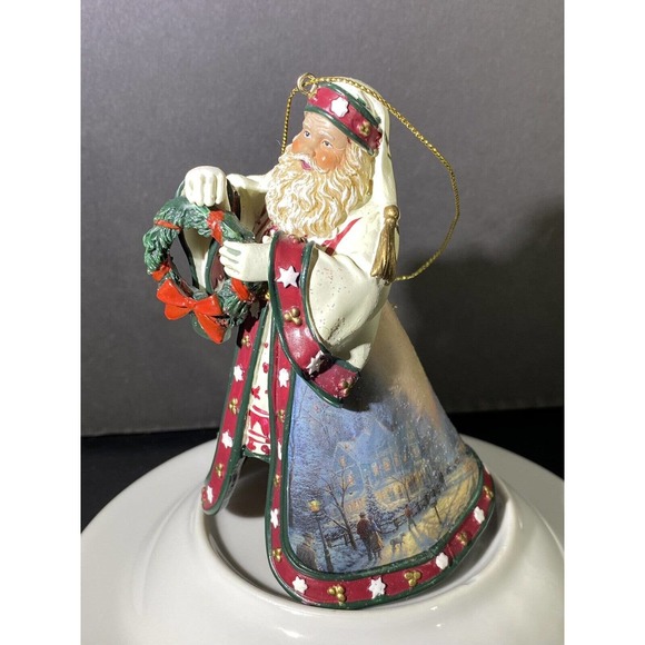 Ashton Drake Thomas Kinkade Old World Santa Ornament "Christmas Journey's End" - Picture 2 of 4